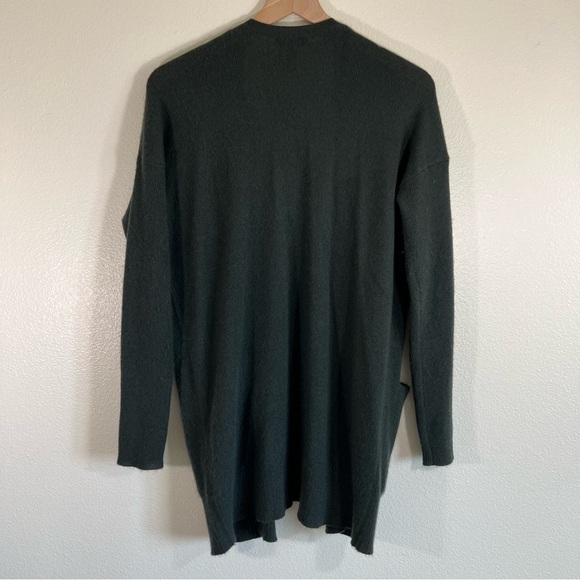 AQUA Cashmere Cardigan Olive Medium - Picture 6 of 7